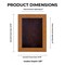 Warm Honey Brown Wood Shadow Box Frame with Acrylic Front - Brown Suede Backing, 30 Sizes